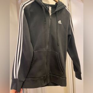 Adidas blank and white hoodie
